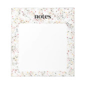 Lebhafte farbenfrohe Polka-Punkte Notizblock (Vorderseite)