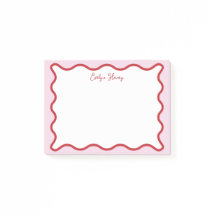 Lebhafte farbenfrohe rosa rote Wavy Zigzag Border