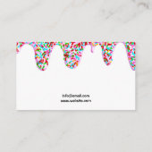 Lebhafte farbenfrohe Sprinklen treiben Eiscreme Visitenkarte (Rückseite)