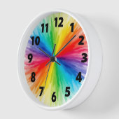 Lebhafte farbenfrohe Wall Clock - künstlerische Mo Uhr (Winkel)