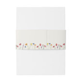 Lebhafte farbenfrohe Wildblume Moderne Hochzeit Einladungsbanderole (Rückseitenbeispiel)