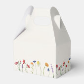 Lebhafte farbenfrohe Wildblume Moderne Hochzeit Geschenkschachtel (Rückseite)