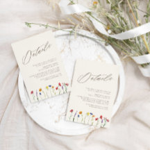 Lebhafte farbenfrohe Wildblume Moderne Hochzeitsde