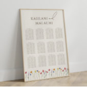 Lebhafte farbenfrohe Wildblume Moderne Sitzkiste Poster