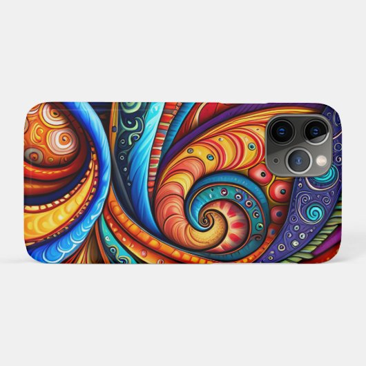 Lebhafte farbenfrohe Wirbel Case-Mate iPhone Hülle (Rückseite (Horizontal))