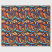 Lebhafte farbenfrohe Wirbel Geschenkpapier (Flach)