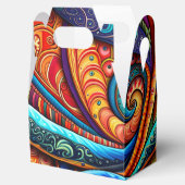 Lebhafte farbenfrohe Wirbel Geschenkschachtel (Geöffnet)