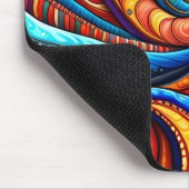 Lebhafte farbenfrohe Wirbel Mousepad (Ecke)
