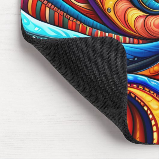 Lebhafte farbenfrohe Wirbel Mousepad (Ecke)