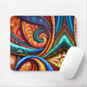 Lebhafte farbenfrohe Wirbel Mousepad (Mit Mouse)