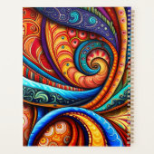 Lebhafte farbenfrohe Wirbel Planer (Rückseite)