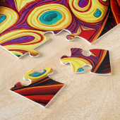 Lebhafte farbenfrohe Wirbel Puzzle (Seite)