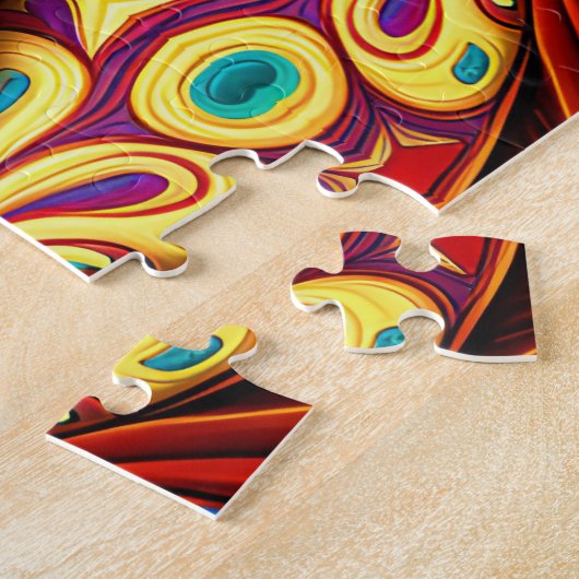 Lebhafte farbenfrohe Wirbel Puzzle (Seite)