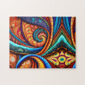 Lebhafte farbenfrohe Wirbel Puzzle (Horizontal)