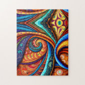 Lebhafte farbenfrohe Wirbel Puzzle (Vertikal)