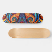 Lebhafte farbenfrohe Wirbel Skateboard (Horizontal)
