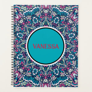 Lebhafte Farbenpracht Mandala Muster Boho Hippie P Planer