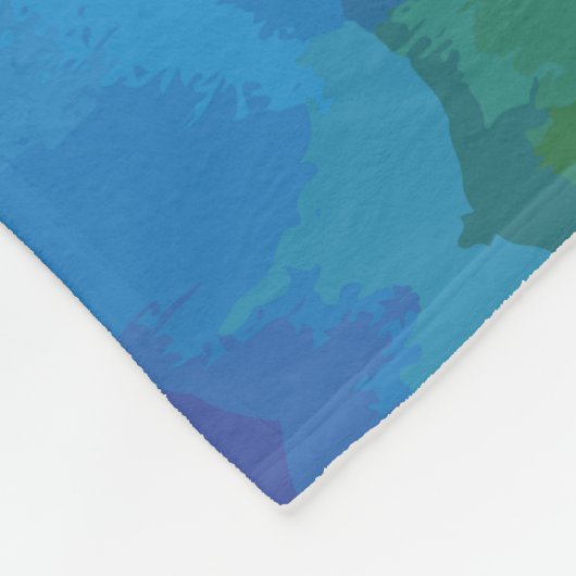 Lebhafte Farbexplosionen Fleecedecke (Ecke)