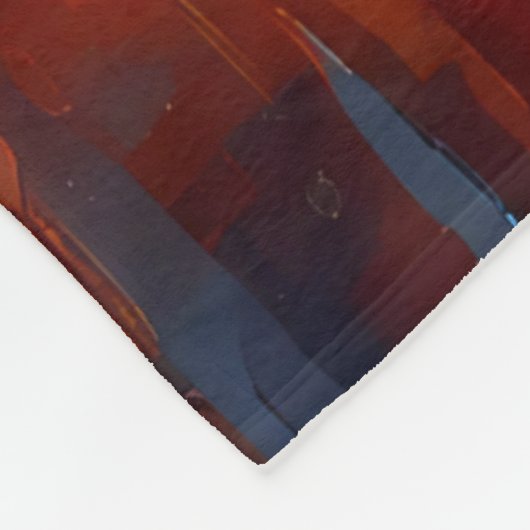 Lebhafte Farblandschaft Fauvismus Impressionist Fleecedecke (Ecke)