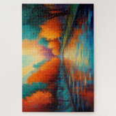 Lebhafte Farblandschaft Fauvismus Impressionist Puzzle (Vertikal)