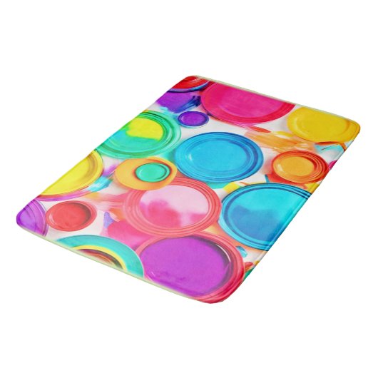 Lebhafte Farbpalette Badematte (Schrägansicht)