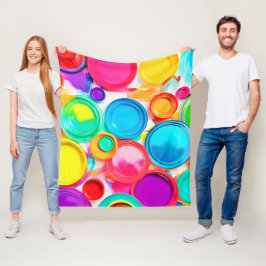 Lebhafte Farbpalette Fleecedecke