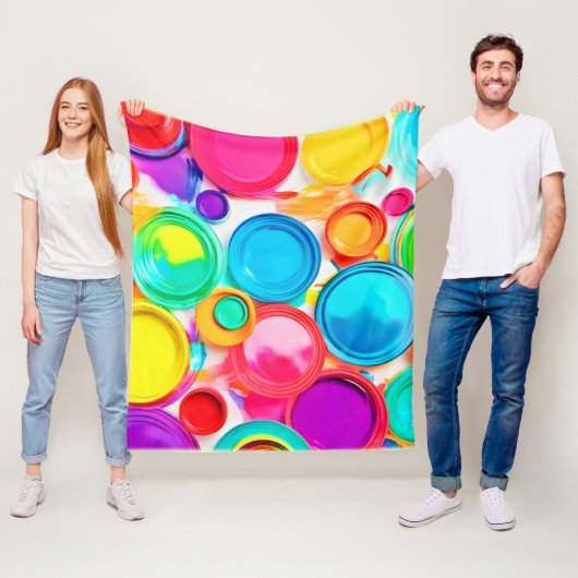 Lebhafte Farbpalette Fleecedecke (Beispiel)