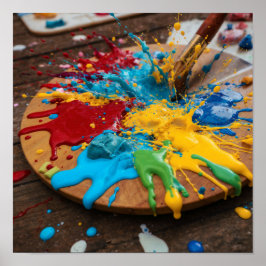 Lebhafte Farbpalette - kreative Farbexplosion Poster