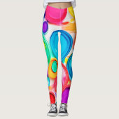 Lebhafte Farbpalette Leggings (Vorderseite)