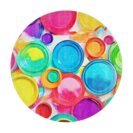 Lebhafte Farbpalette Schneidebrett (Vorderseite)