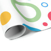 Lebhafte Farbreihen Geschenkpapier (Rolleneckpunkt)