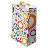 Lebhafte Farbreihen Kleine Geschenktüte (Rückseite Schrägansicht)