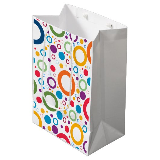 Lebhafte Farbreihen Mittlere Geschenktüte (Vorderseite Schrägansicht)