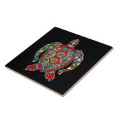 Lebhafte Farbschildkröte Fliese (Seite)
