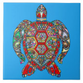 Lebhafte Farbschildkröte Fliese (Vorderseite)