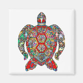 Lebhafte Farbschildkröte Magnet (Vorne)