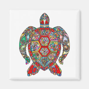 Lebhafte Farbschildkröte Magnet