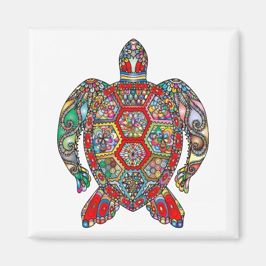 Lebhafte Farbschildkröte Magnet (Vorne)