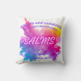 Lebhafte Farbspritzen Psalm 91 Kissen
