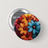 Lebhafte Farbtöne, blau, gelb, orange Farbe Button (Vorne & Hinten)