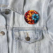 Lebhafte Farbtöne, blau, gelb, orange Farbe Button (Beispiel)