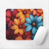 Lebhafte Farbtöne, blau, gelb, orange Farbe Mousepad (Mit Mouse)