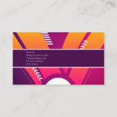 Lebhafte Farbtöne Orange lila feminin farbig Visitenkarte (Rückseite)