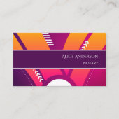 Lebhafte Farbtöne Orange lila feminin farbig Visitenkarte (Vorderseite)