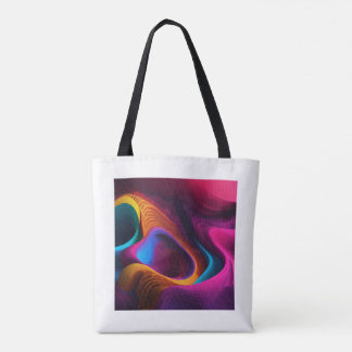 Lebhafte Farbwellen Tasche