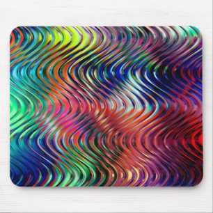 Lebhafte FarbwellenKissen werfen Mousepad