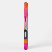 Lebhafte, fauvistische Vase rosafarbener Blume iPhone Hülle (Rechte Seite)