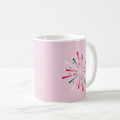 Lebhafte Feier Konfetti, Feuerwerk Kaffeetasse (VorderseiteRechts)