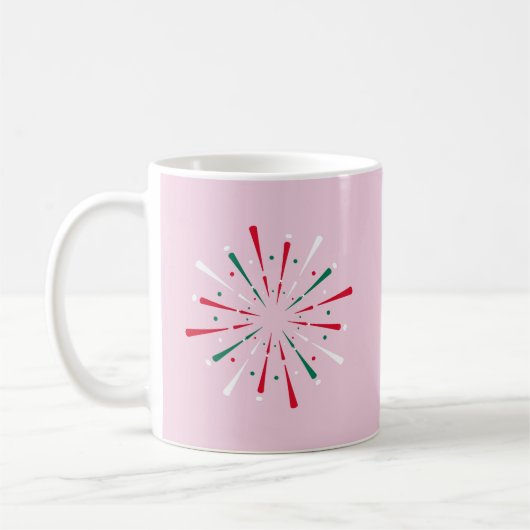 Lebhafte Feier Konfetti, Feuerwerk Kaffeetasse (Links)