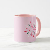 Lebhafte Feier Konfetti, Feuerwerk Tasse (VorderseiteRechts)